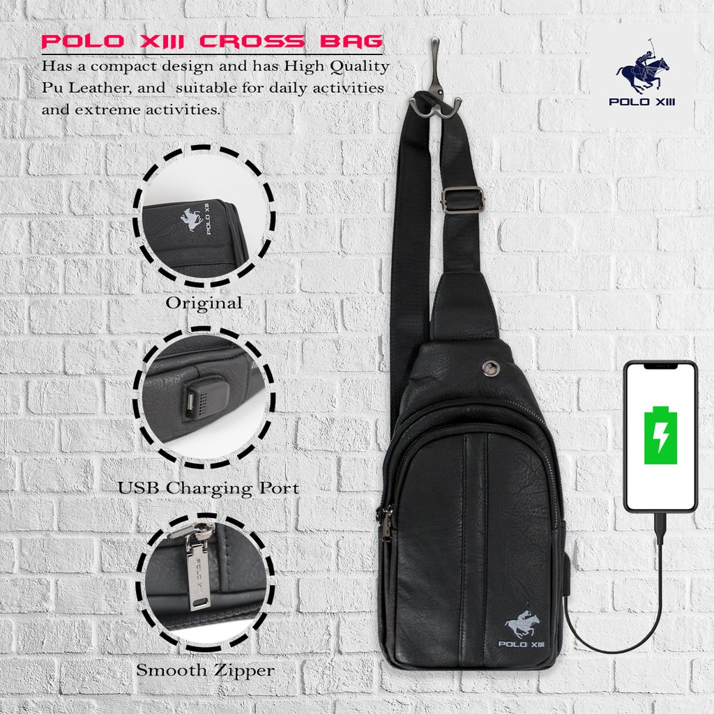 Sling bag with charger online