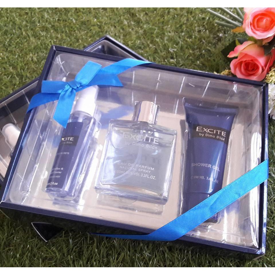 EXCITE DIMA BILAN Set Combo 3 in 1 - Eau De Parfum - For Men | Shopee ...