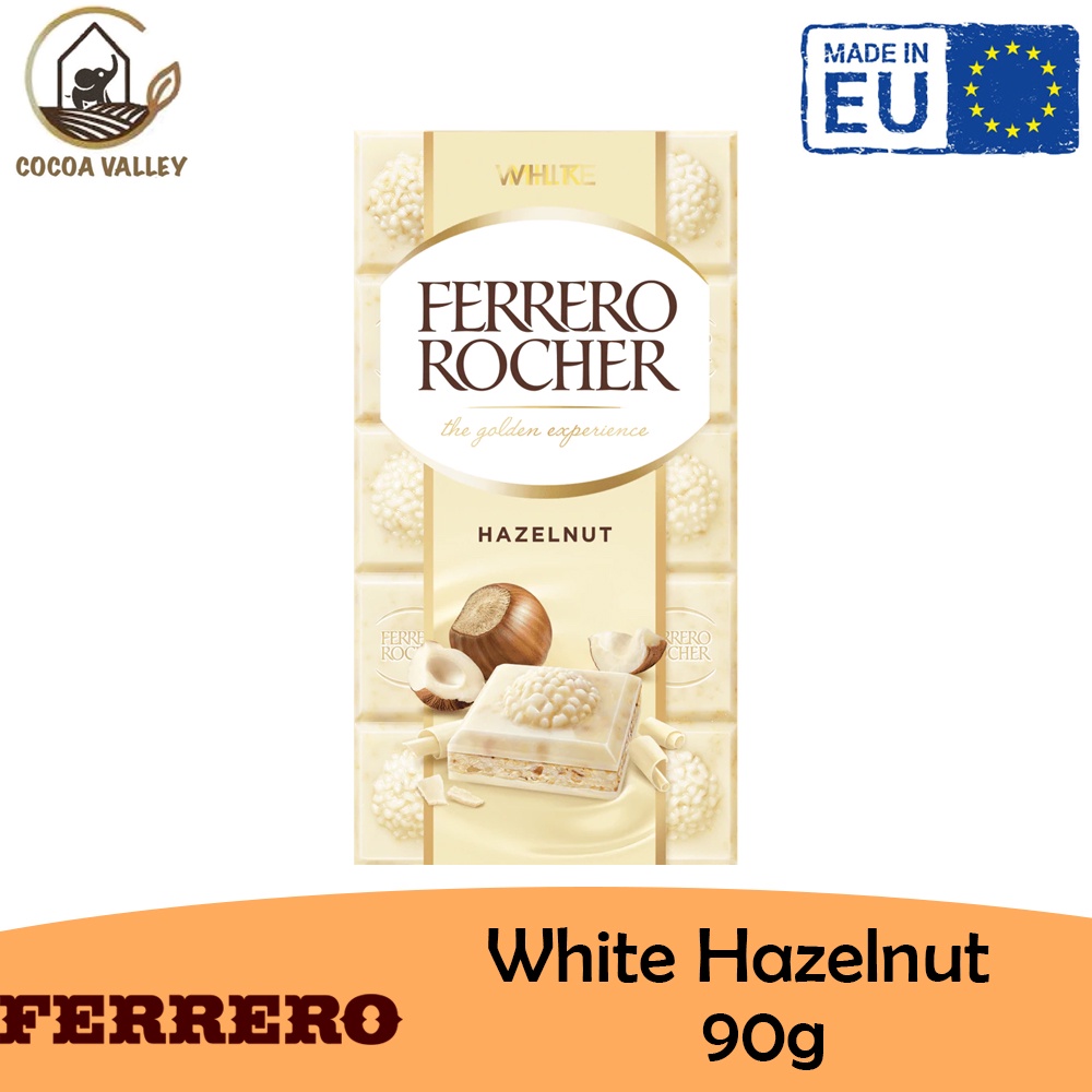 Ferrero Rocher White Hazelnut Chocolate Bar 90g (Made in EU) | Shopee ...