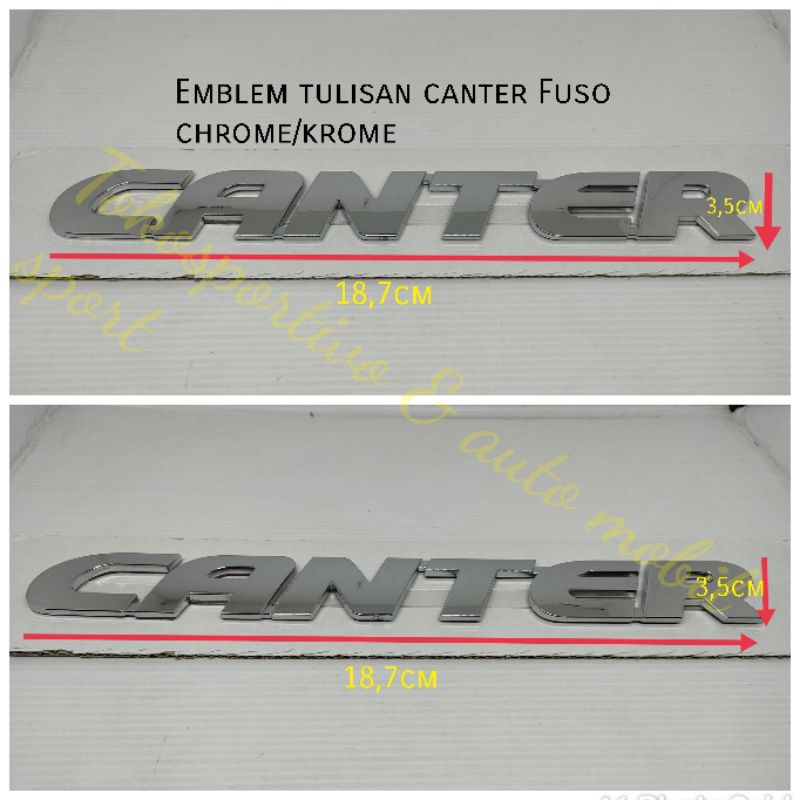 Logo Emblem Writing CANTER Fuso box truck Emblem CANTER chrome CANTER ...