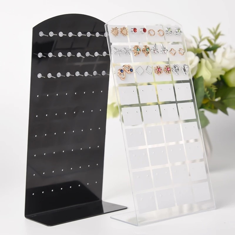 1Pc L Shape Rectangle Plastic Jewelry Display Rack Ear Stud Show ...
