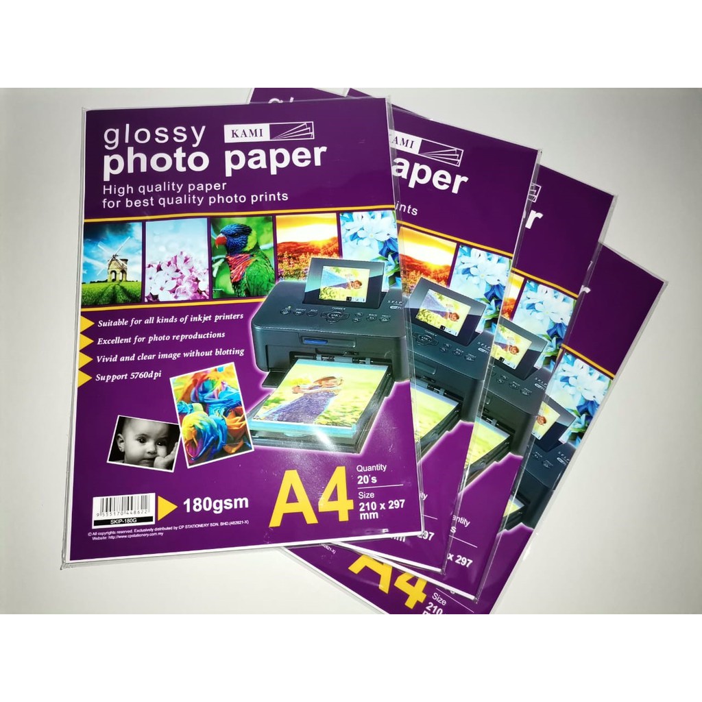 KAMI A4 GLOSSY PHOTO PAPER (180 GSM) Shopee Malaysia