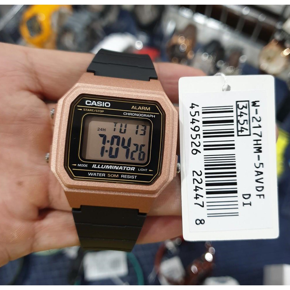 Casio illuminator cheap rose gold original