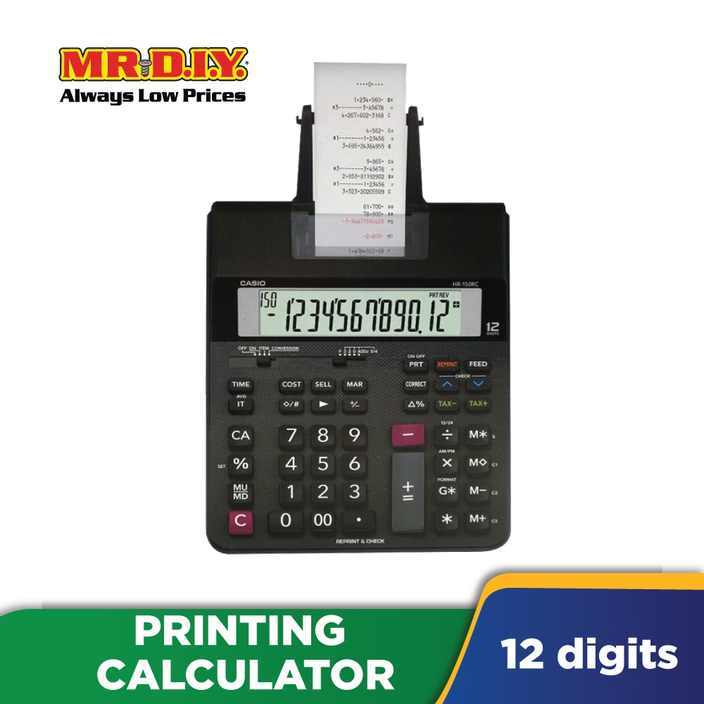 CASIO Printing Calculator HR150RC Shopee Malaysia