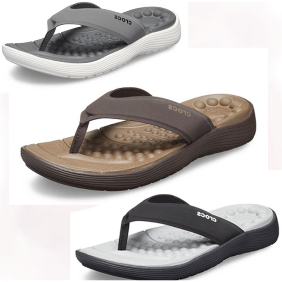 Crocs™ Reviva Flip in Gray for Men