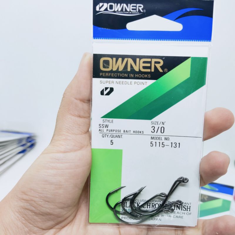 Owner 5115 SSW Super needle point hook 4-7/0 owner hook mata kail owner ...