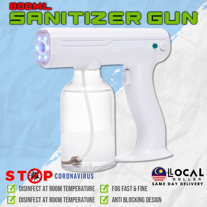 [CLEAR STOCK]800ml Wireless Fogging Machine Blue Light Nano Spray Gun ...