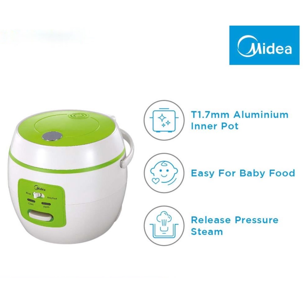 Midea MB07WG/MB070B 0.8L Mini Jar Rice Cooker/Periuk Nasi Jar