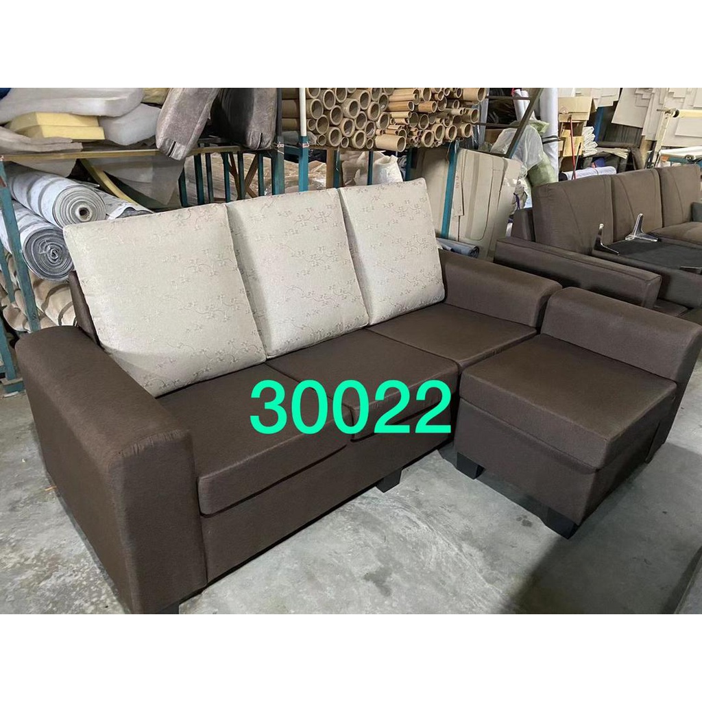 Direct Factory Harga Kilang Sofa L shape Fabric Sofa Kain 3