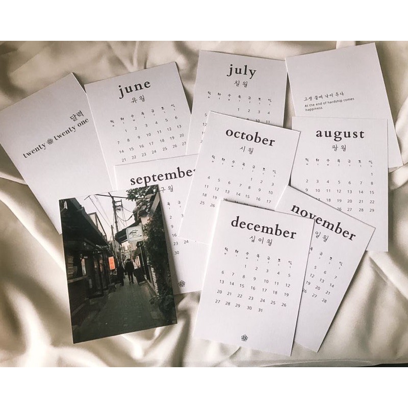 Calendar 2021 Korean Hangul Ready Stock | Shopee Malaysia