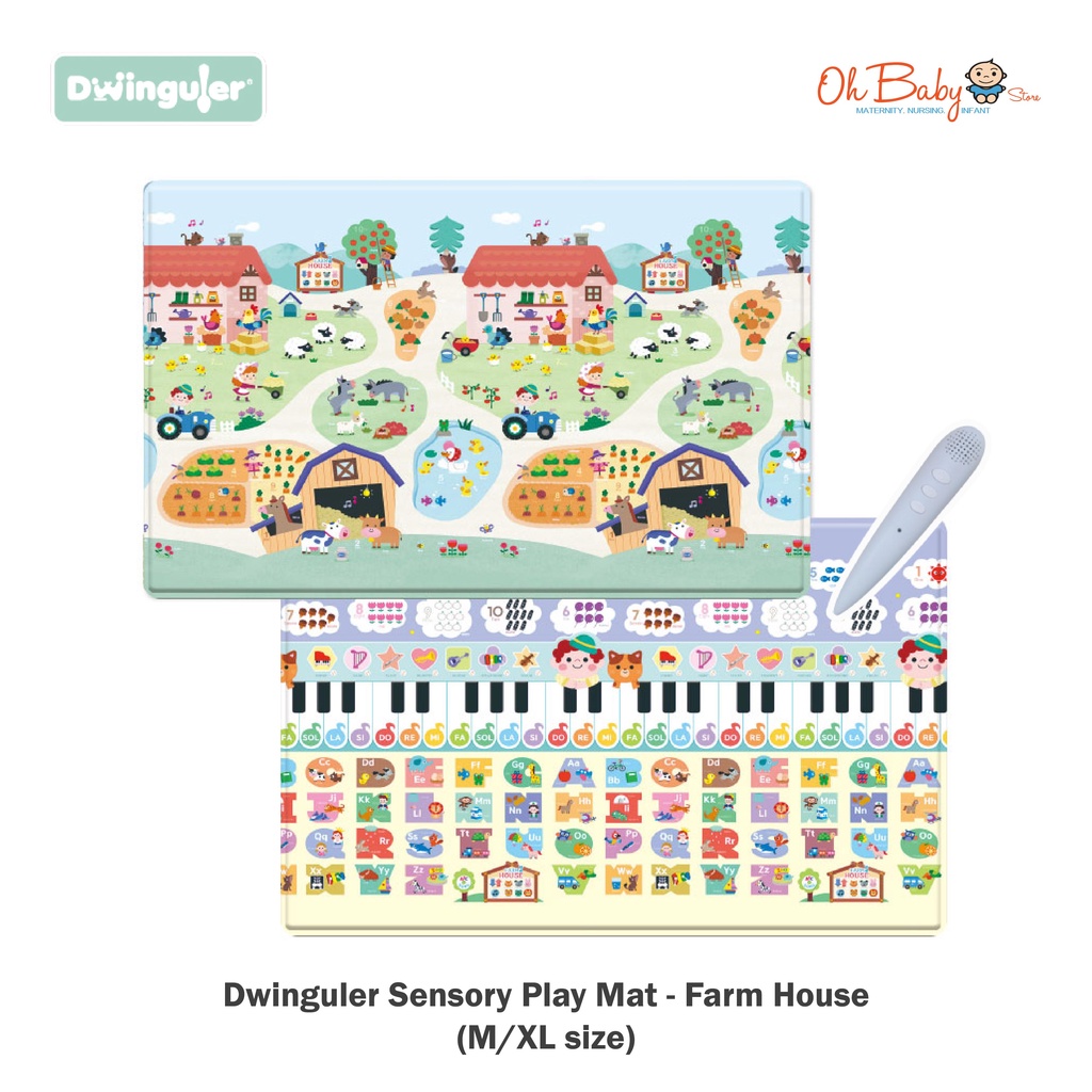 Dwinguler Sensory Play Mat Farm House (M 190 x 140 x 1.2cm /XL