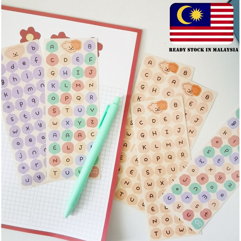 INS Colourful Cute Alphabets Letters Deco Stickers DIY Decorations