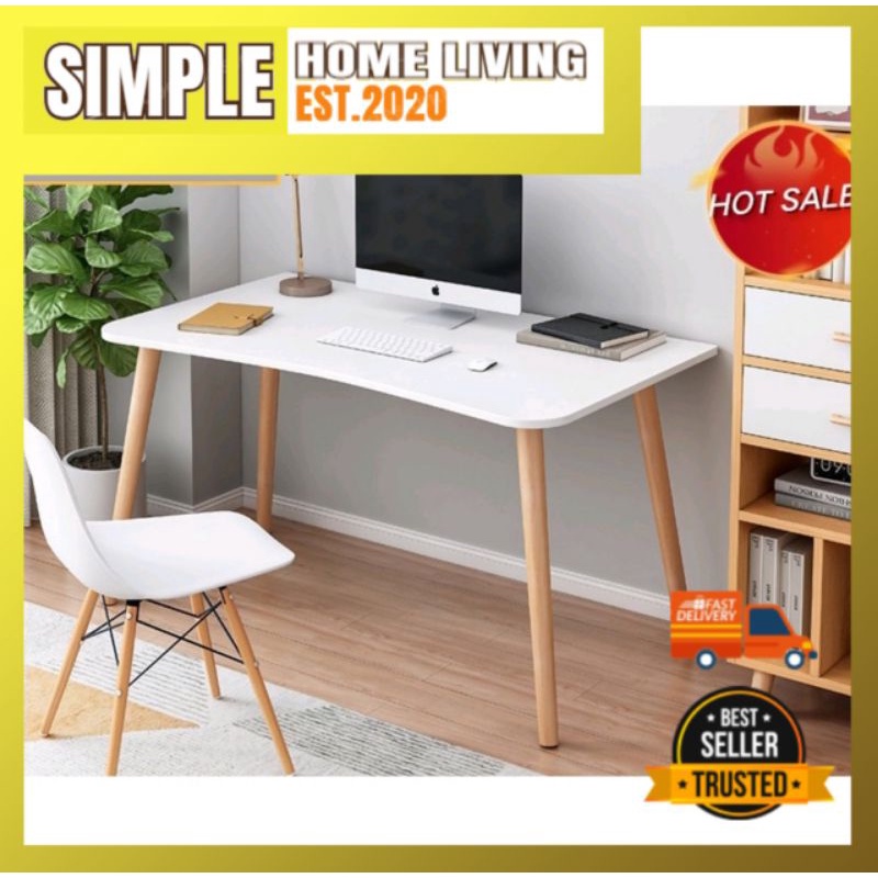 Modern Study Desk Writing Table Computer Desktop Laptop Table for ...