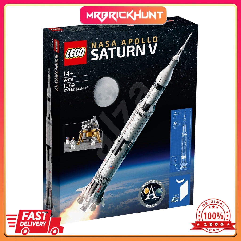 MrBrickHunt Lego 92176 21309 Ideas Nasa Apollo Saturn V Block Toys Shopee Malaysia