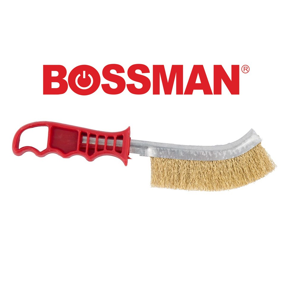 BOSSMAN 9 HEAVY DUTY Brass 'Skinny' Knife Brush - Plastic Handle