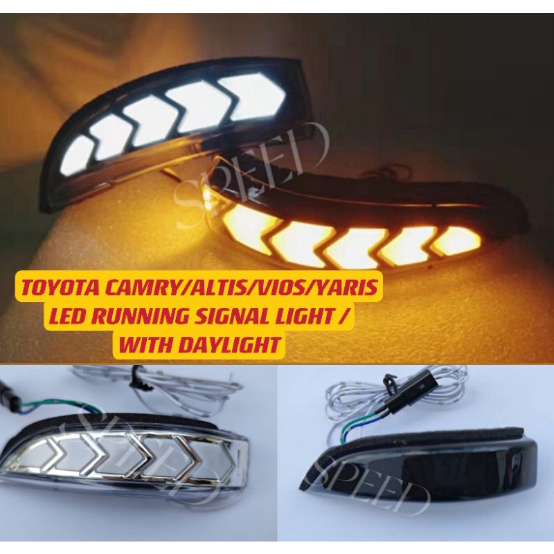TOYOTA CAMRY ALTIS VIOS YARIS SIDE MIRROR LED RUNNING SIGNAL LIGHT