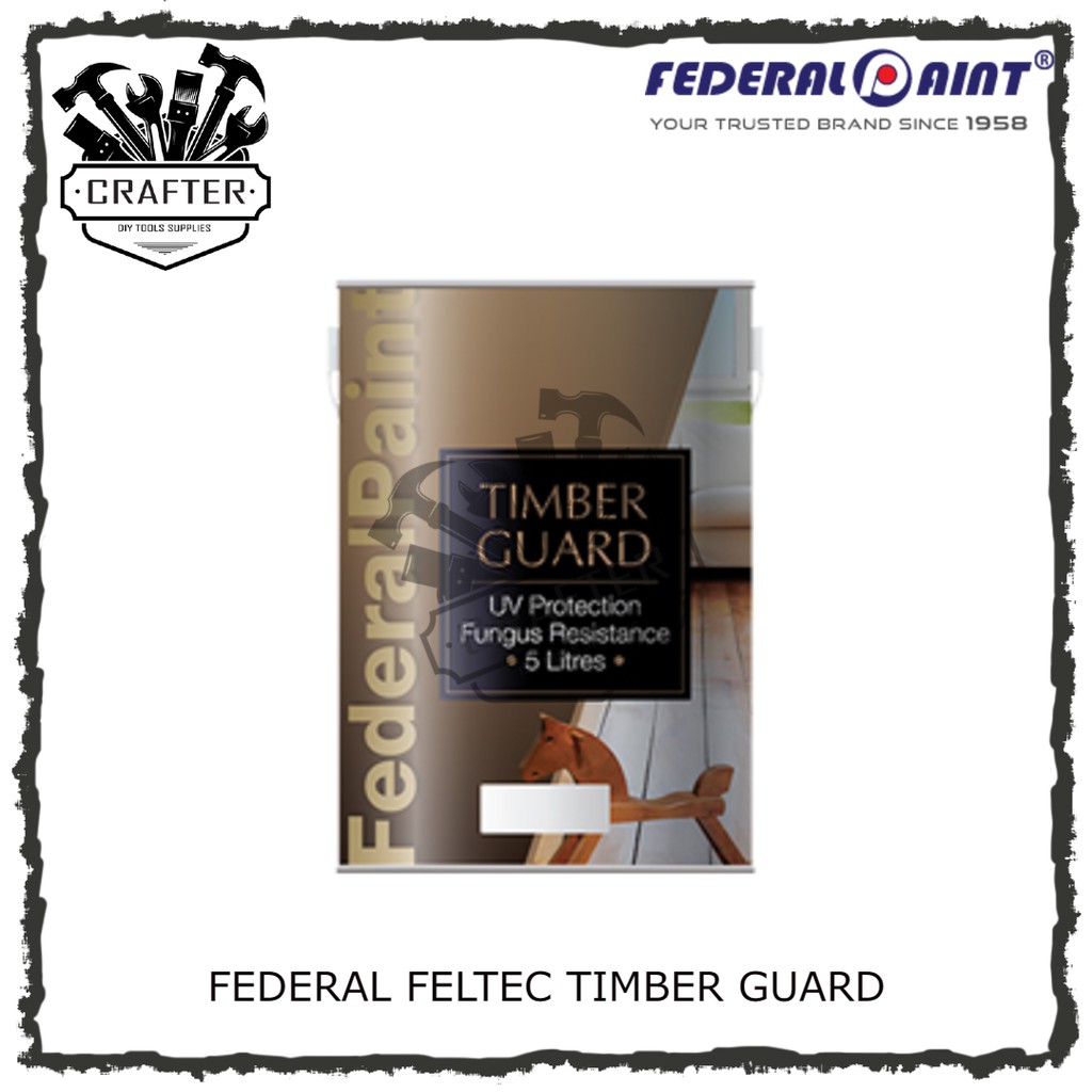 1L Federal Paint Timber Guard / Timberguard / Wood Stain / Wood Tone ...