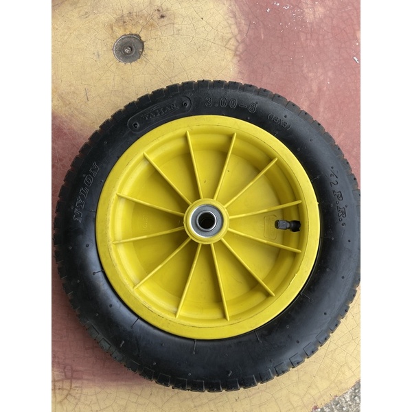 Heavy Duty Wheel Barrow Tyre Tayar Kereta Sorong Rim Besi And Rim Pvc Hidup And Pu Angin 8122