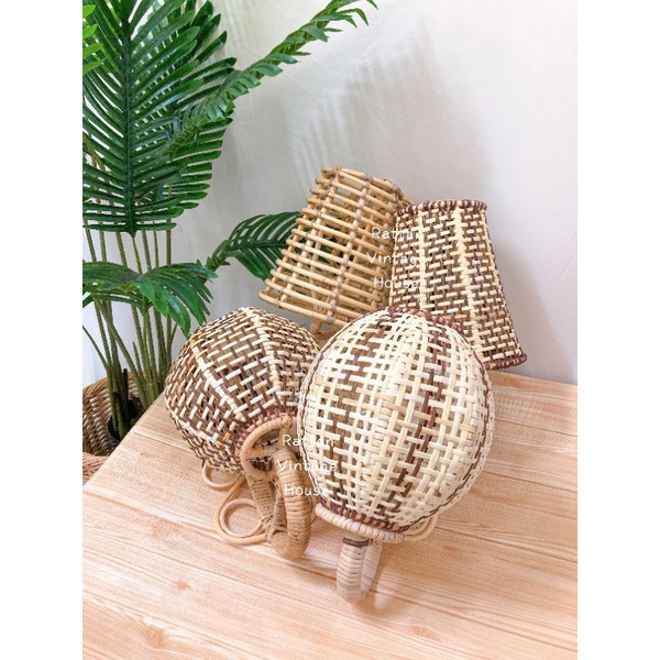 (Rattanvintage) 🔥 Handmade Rattan Wall Lamp | Rattan Wall Lampshade