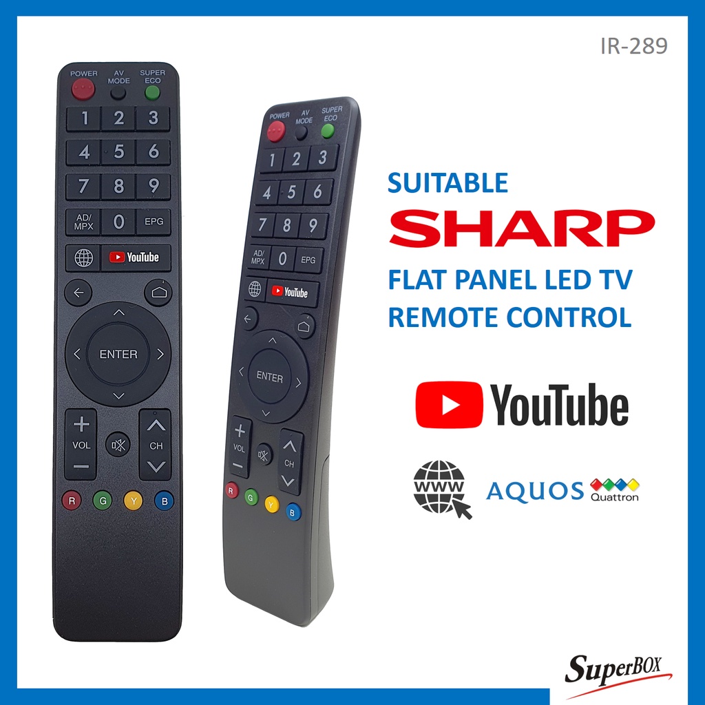 Sharp Replacement For Sharp Flat Panel Smart TV Remote Control YouTube