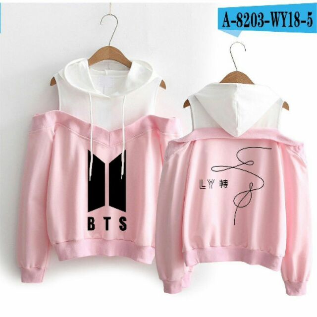 Bts off outlet shoulder hoodie