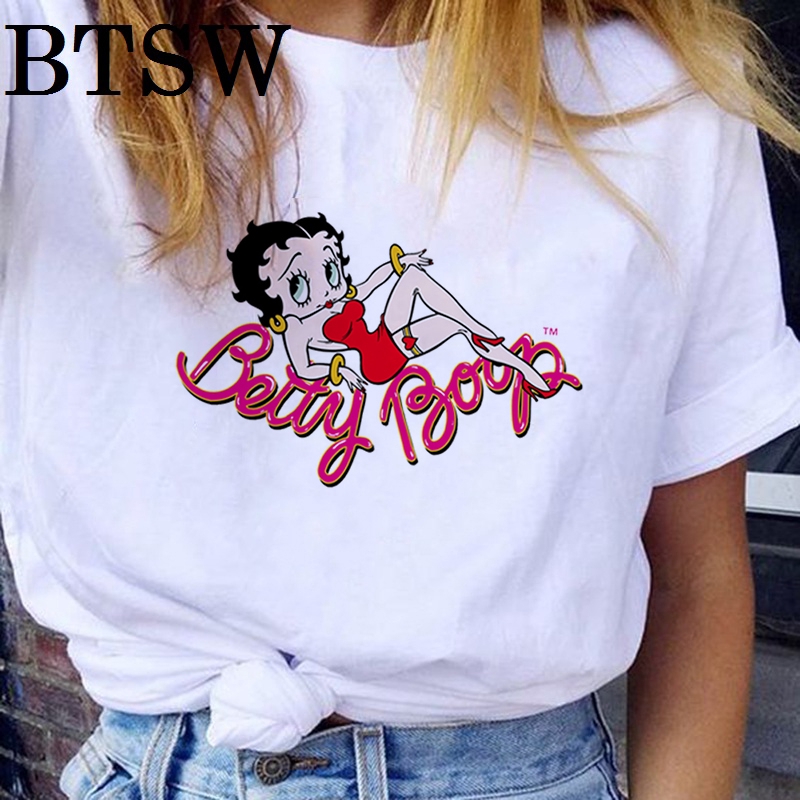 Korean Edition Cute Betty Boop Tshirt Summer Women Short Sleeves Tshirt