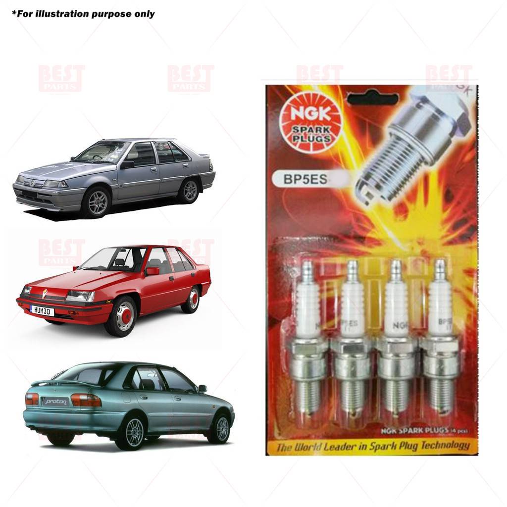 NGK BP5ES SPARK PLUG PROTON SAGA ISWARA 12V WIRA 1.3 1.5 (4PCS) ( BP5ES