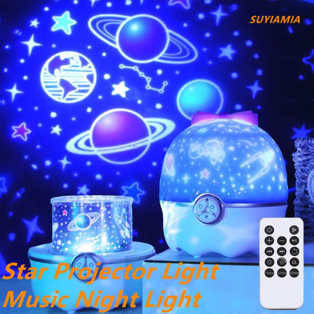 🌈Starry Projector Night Light 360° Rotatable Sky Projection Lamp with ...