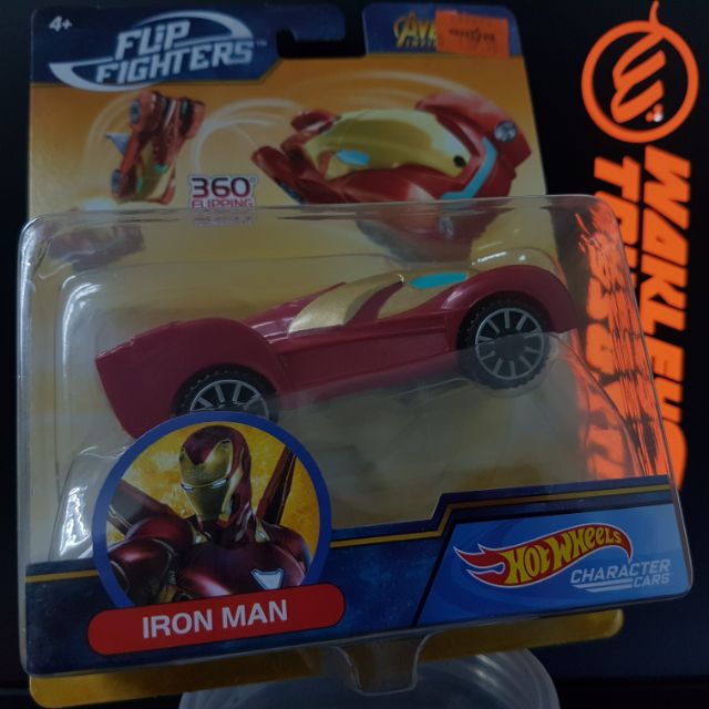 Hot Wheels Marvel Flip Fighters Iron Man Avengers Crash Car 11cm