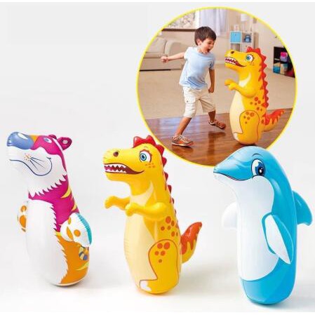 Intex 3D Bop Bag Inflatable Blow Up Punching Bags Toys (Dolphin)