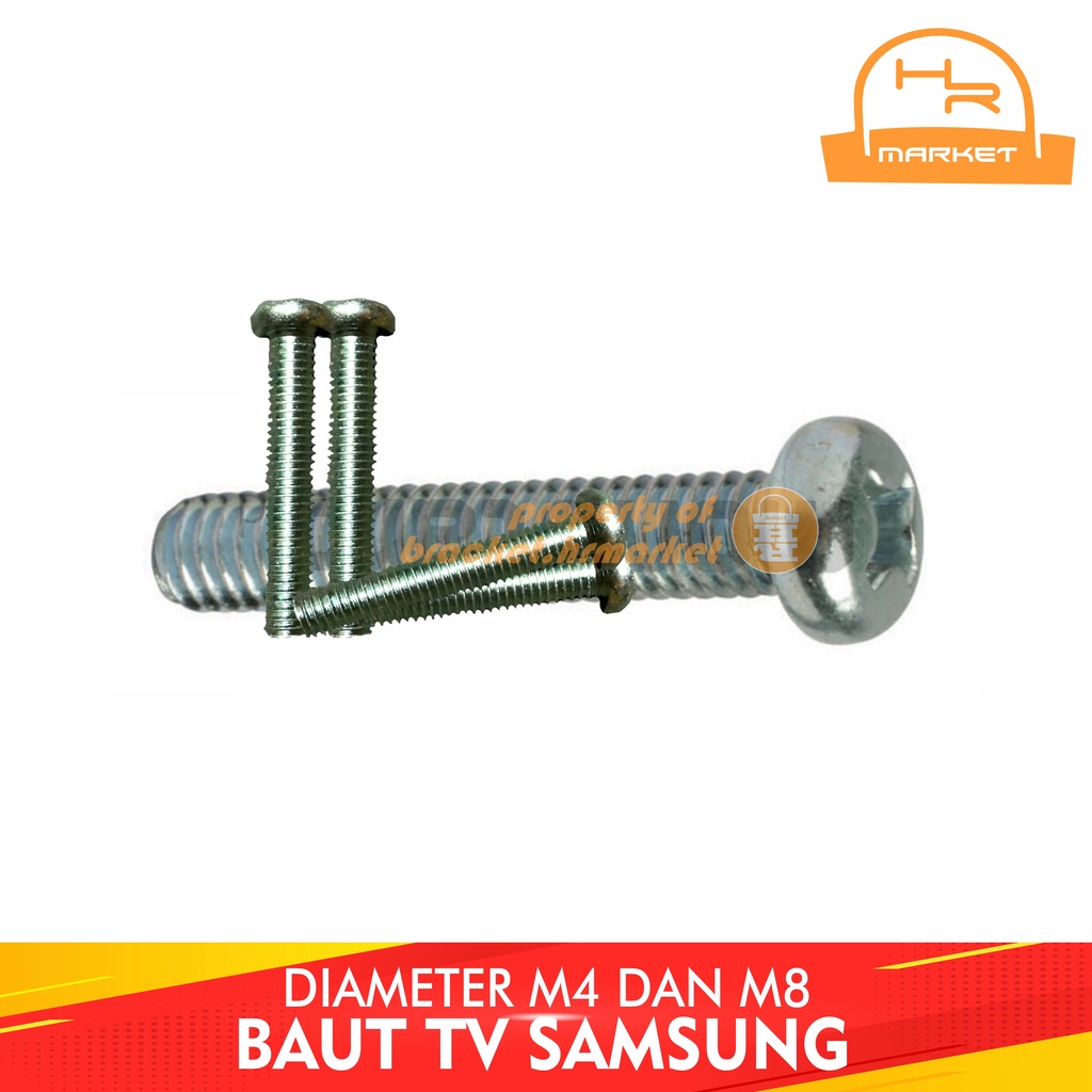 Samsung TV Bracket Bolts 55inch To 14in For TV Diameter Sizes M4 And M8