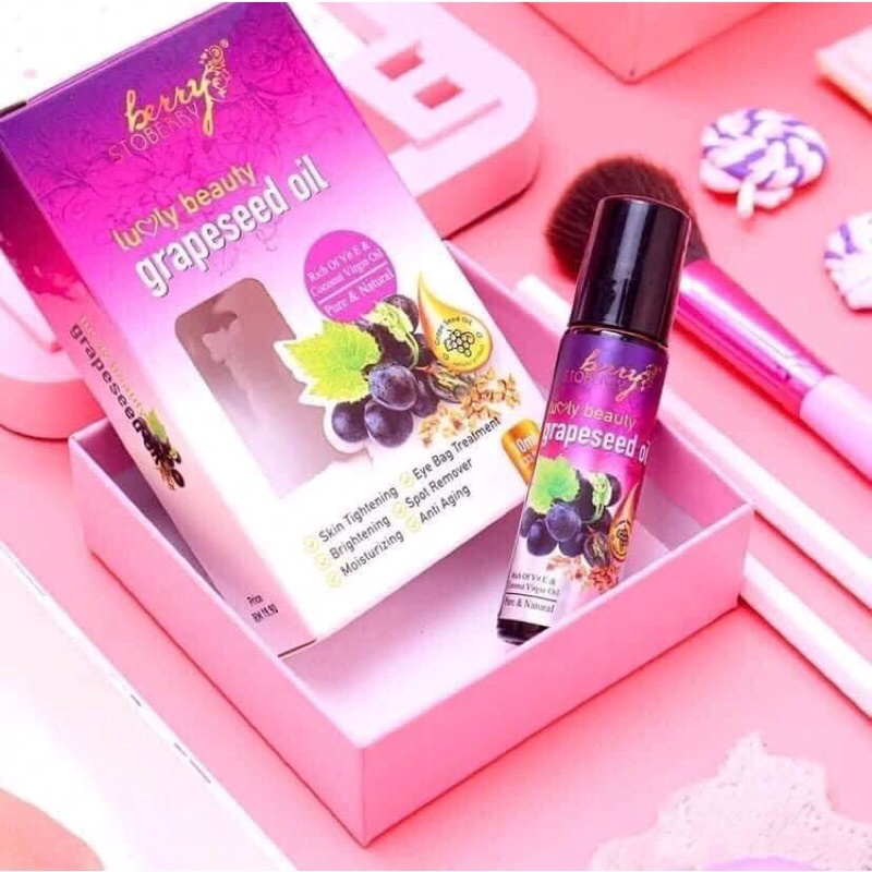 LUVLY BEAUTY Berry Stoberry Grapeseed Oil 10ml [Original hQ] Shopee