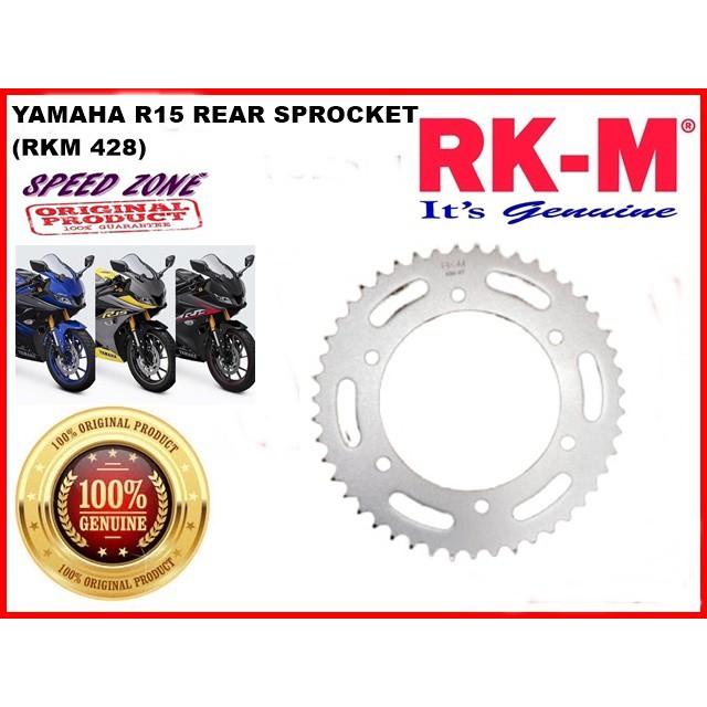 RK-M 428 YAMAHA R15 / MT15 REAR SPROCKET GEAR / SPROCKET BELAKANG / RKM ...