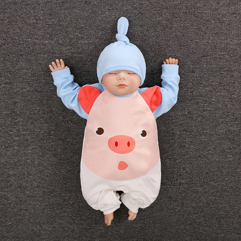 [free Hat Included] Long Sleeve Body Set For Boys And Girls From Birth 