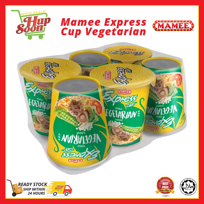 Mamee Express Cup Vegetarian - 6 x 60g | Shopee Malaysia