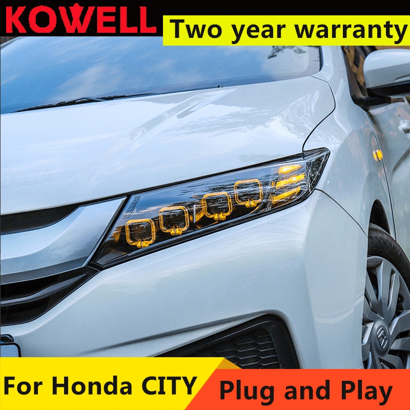 Car Headlight Assembly For Honda City Headlight 2015 2016 2017 LED DRL