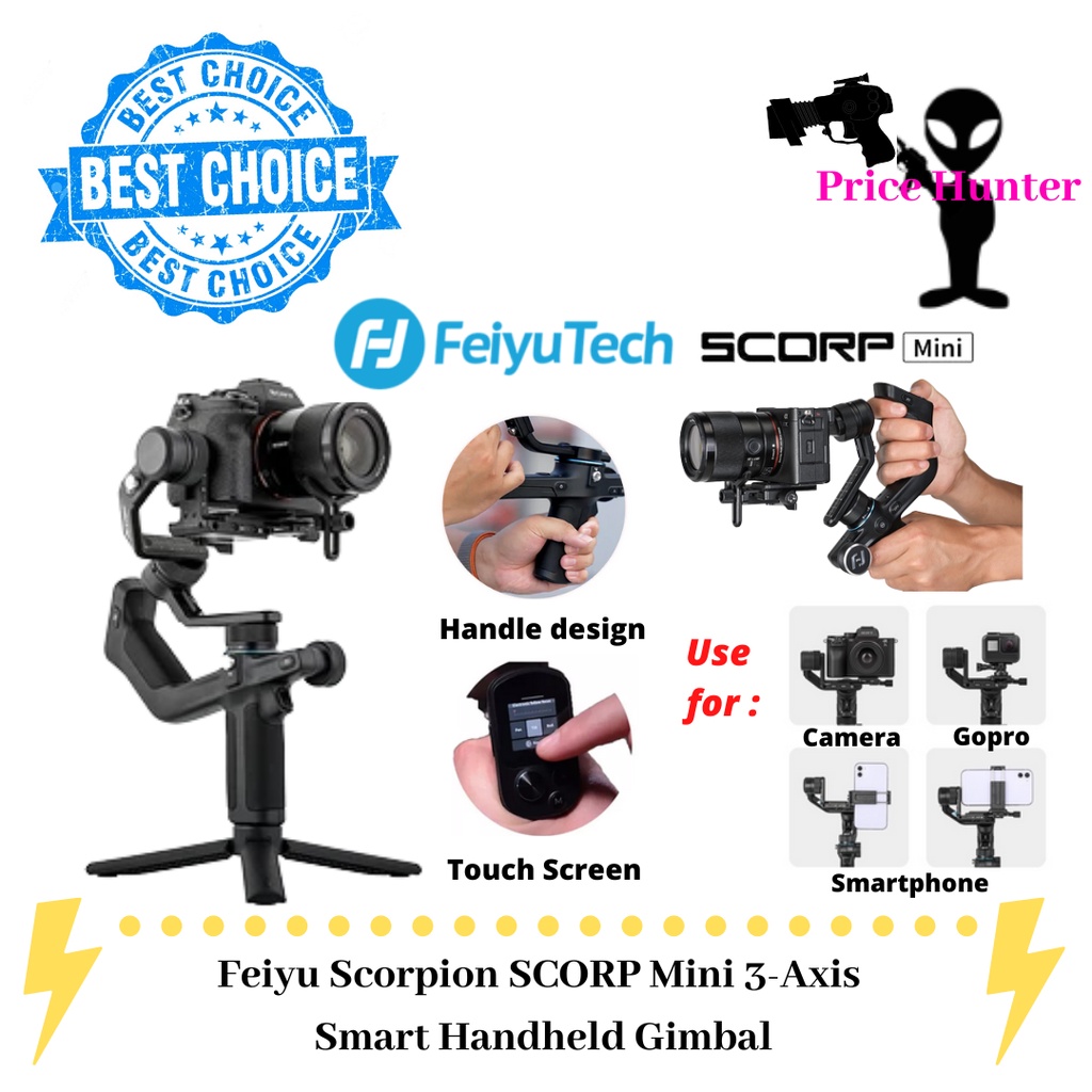 Feiyu Scorpion Scorp Mini Mini Mini P Scorp C Axis Smart Handheld Gimbal Shopee Malaysia