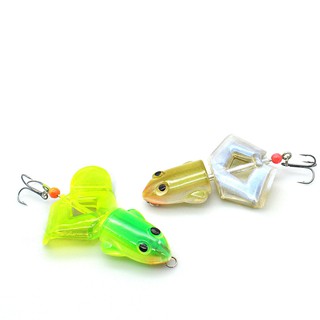 New Style Soft Fishing Lures Rubber Frog Lure With Rotating Tail 