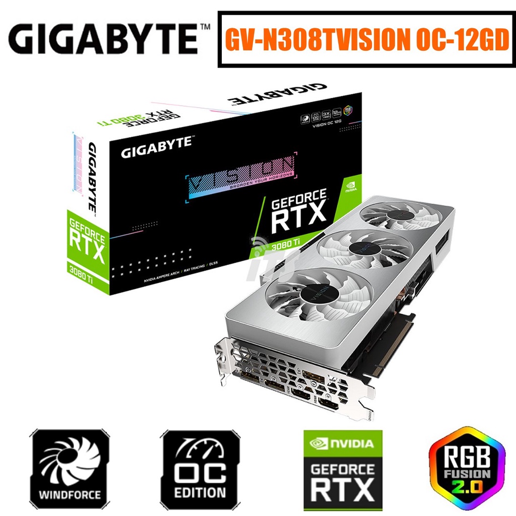 Gigabyte GeForce RTX 3080 Ti VISION OC 12GB GDDR6X Graphics Card ...