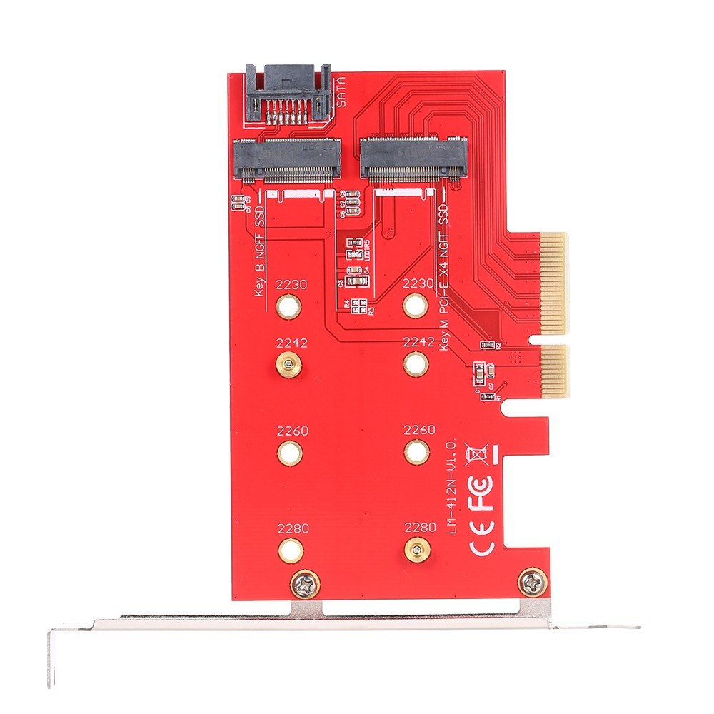 M.2 NVME NGFF SSD and B Key M Key M.2 NGFF (SATA Based) SSD to PCI-E ...