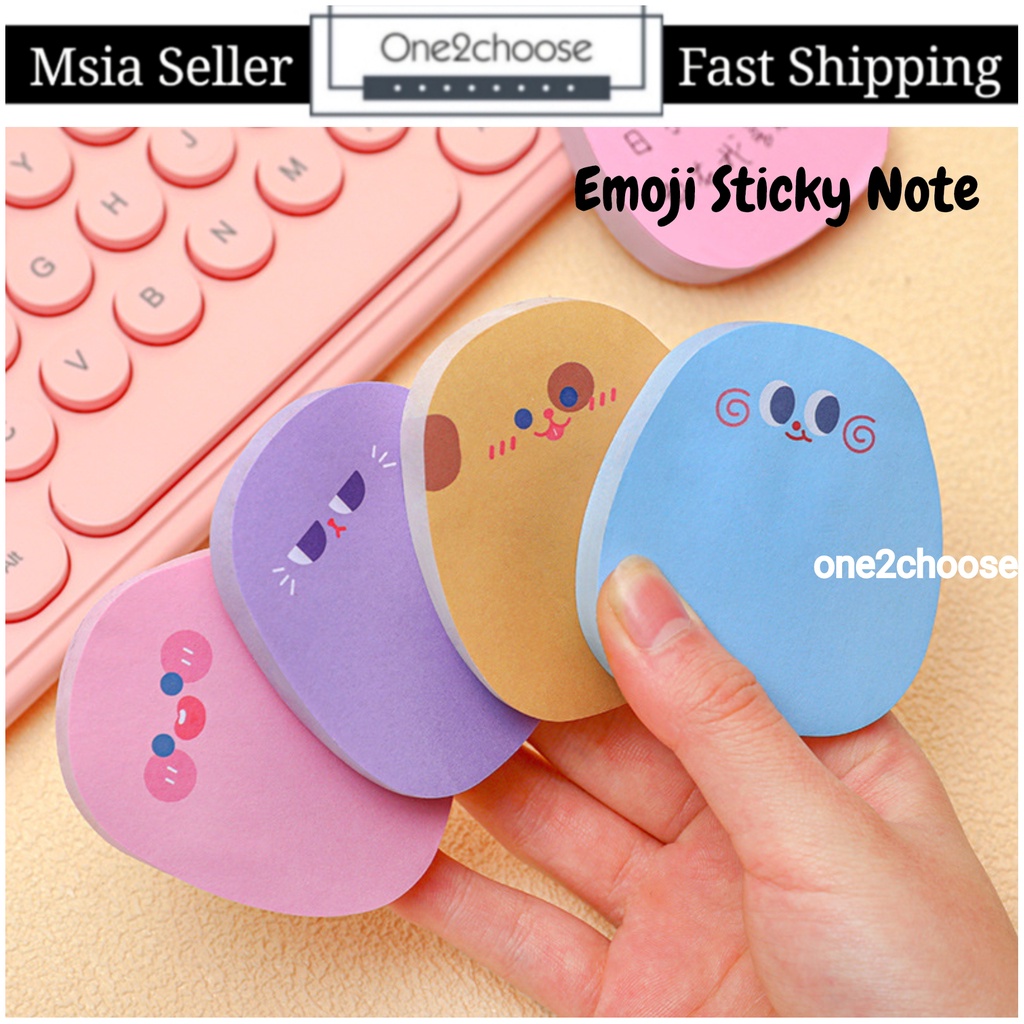 60 Sheets Emoji Memo Pad sticky note Student Memo Pad Office Guest Book