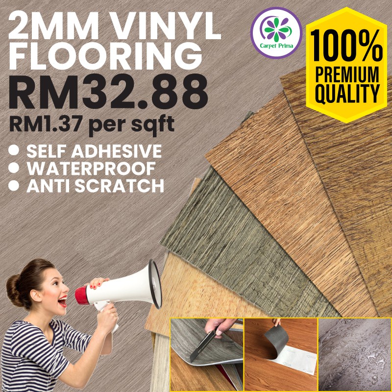 Vinyl Flooring [KOREAN QUALITY] 2mm Vinyl floor Self Adhesive PVC 16pcs