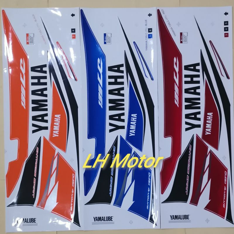 Yamaha🌟 LC 135 V2 To V7( 11 ) Extreme Spirit 🌟Body Sticker | Shopee ...
