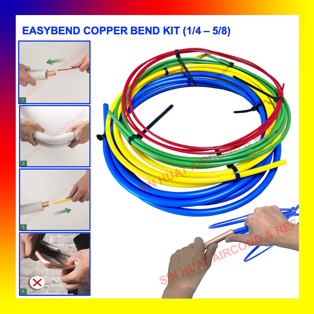(Full Kit) Easybend Airco Line Set Bender For Soft Copper 1/4" 3/8" 1/2