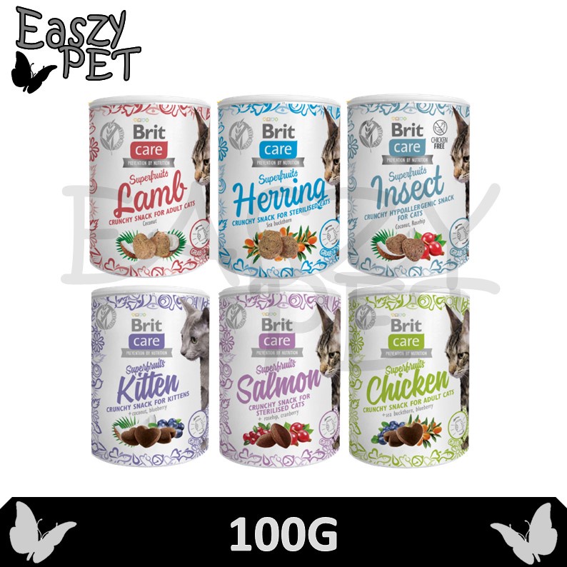 Brit Care Superfruits Crunchy Snack for Cat 100g Cat Snack / Cat
