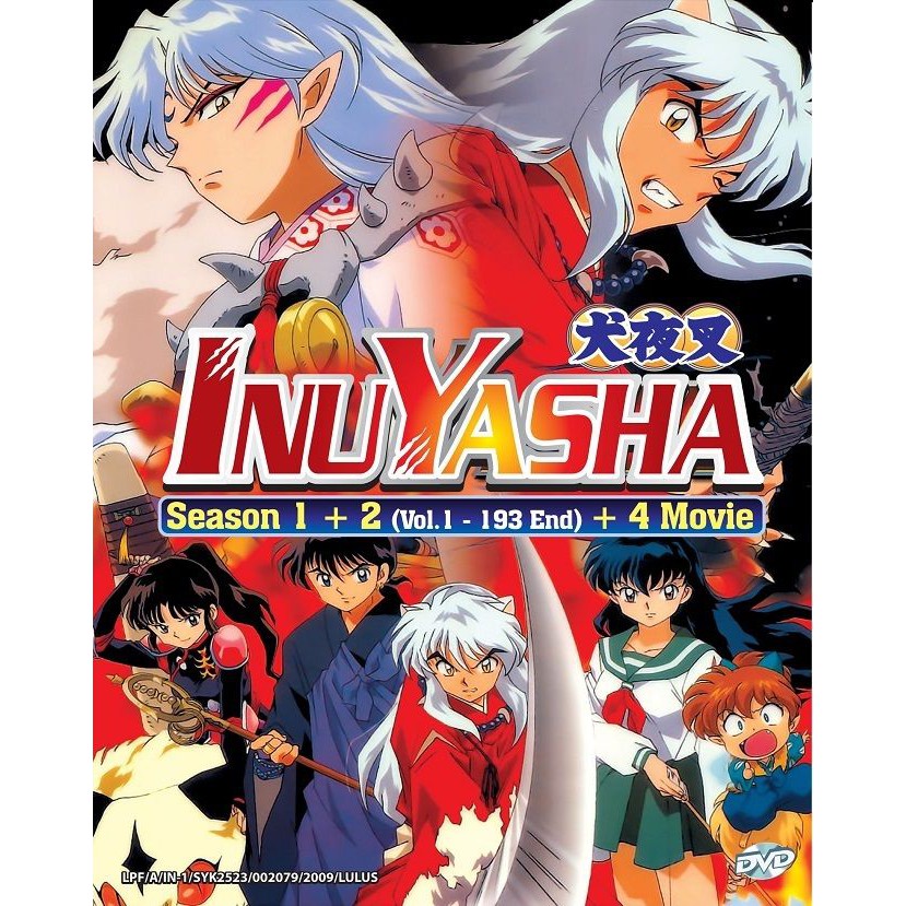 DVD Anime INUYASHA 犬夜叉 Complete Series Season 1+2 (1-193 End) +4 Movie