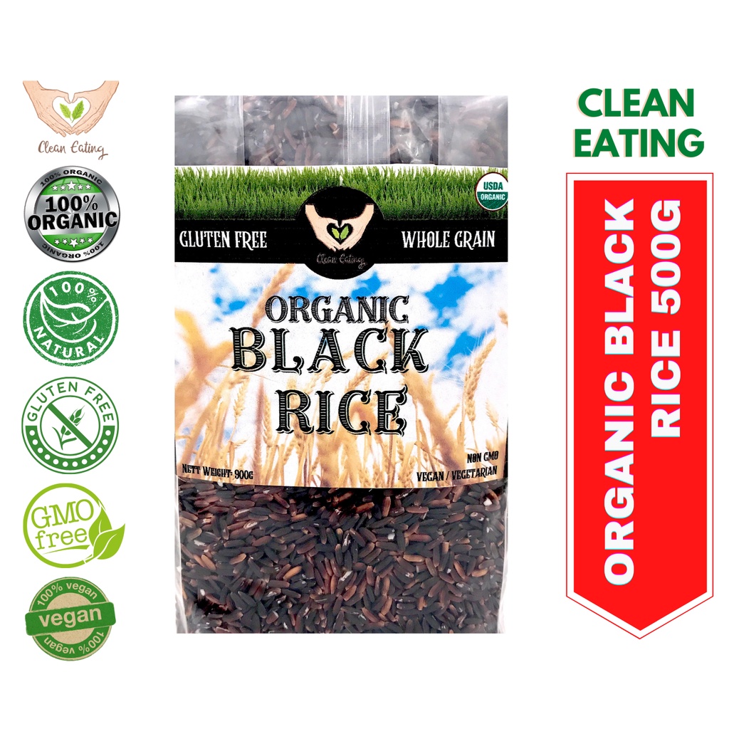 Clean Eating Organic Highland Black Rice 500g | Shopee Malaysia
