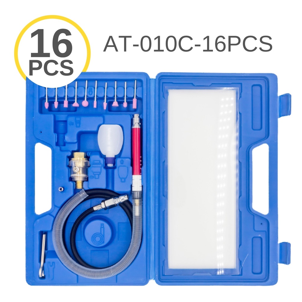 PRODIY 16PCS 3mm Air Micro Die Grinder Kit Polishing Grinding Sanding