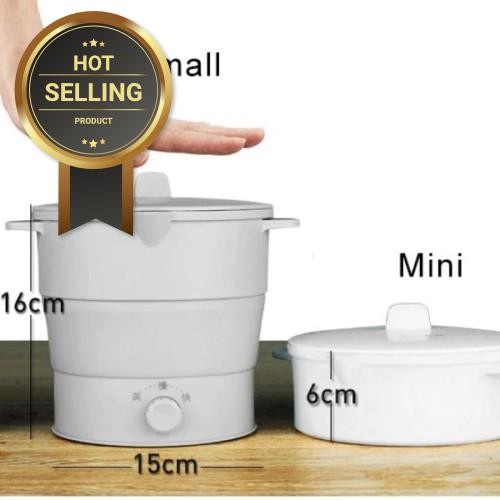 -READY STOCK-Portable Folding Electric Pot Travel Cooking Pot (Grey ...