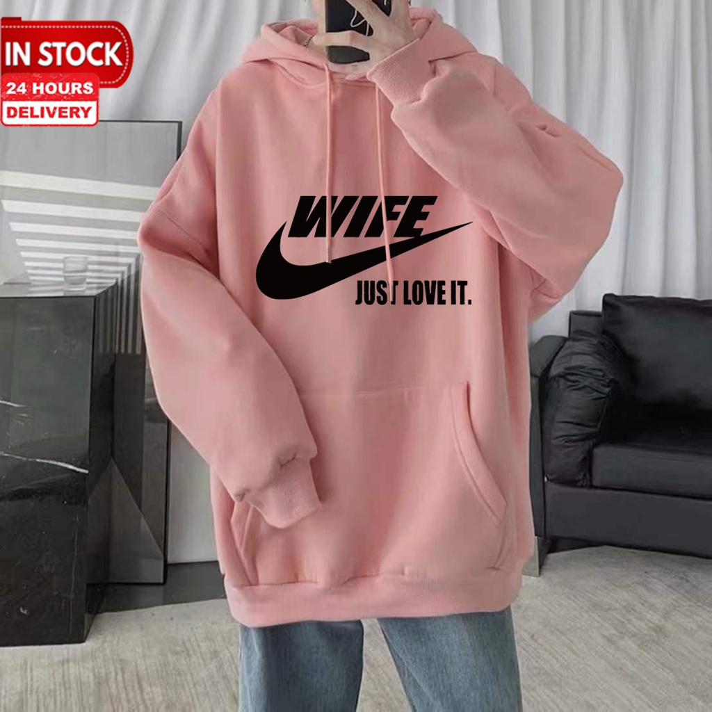 Just do it pink hoodie best sale